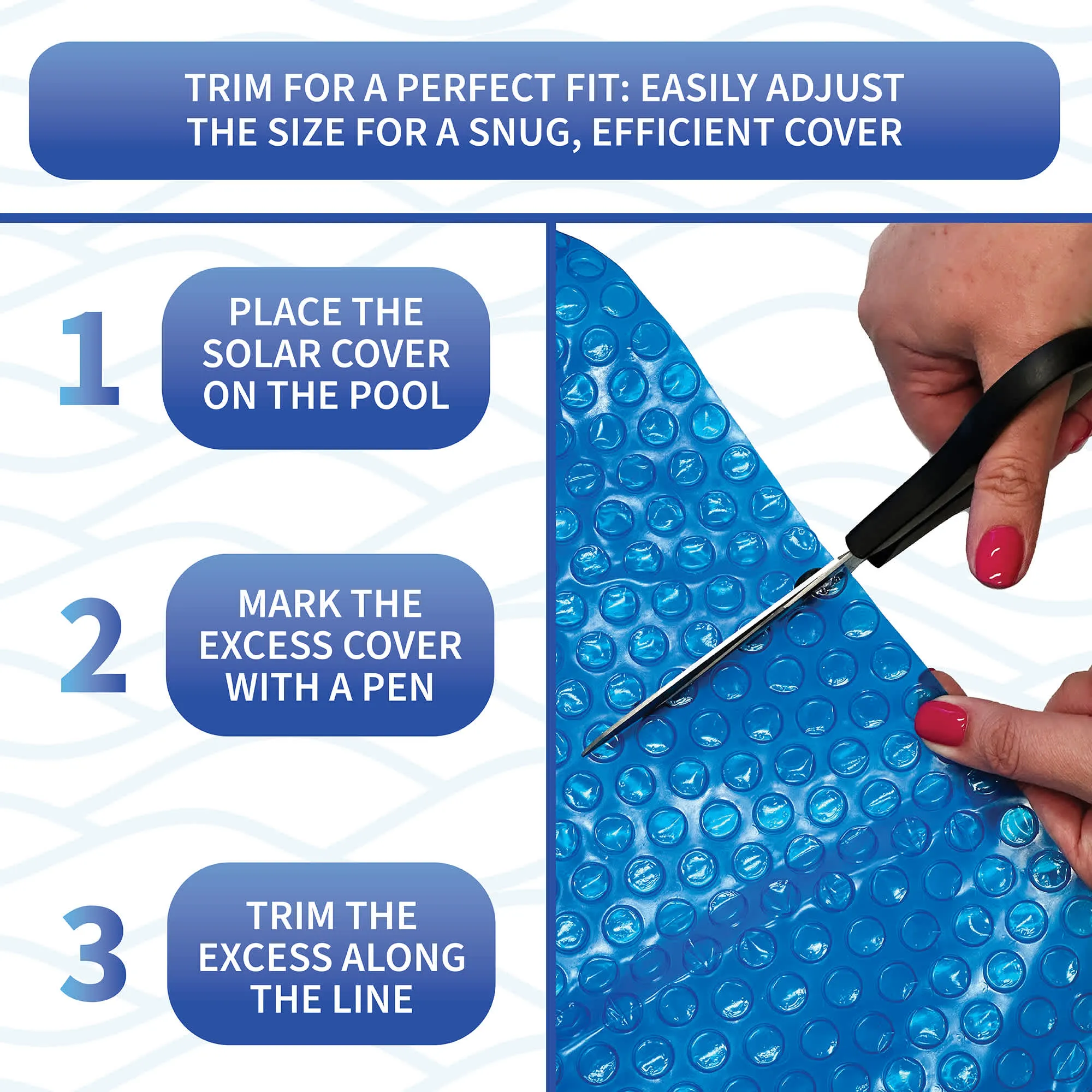 12-mil Solar Blanket for Rectangular In-Ground Pools – Blue