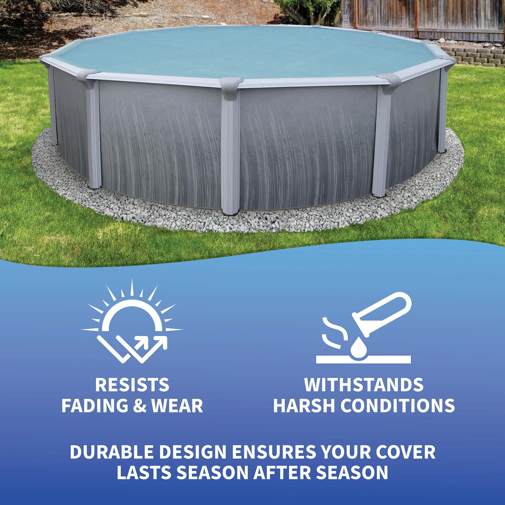 12-mil Solar Blanket for Round Above-Ground Pools - Clear