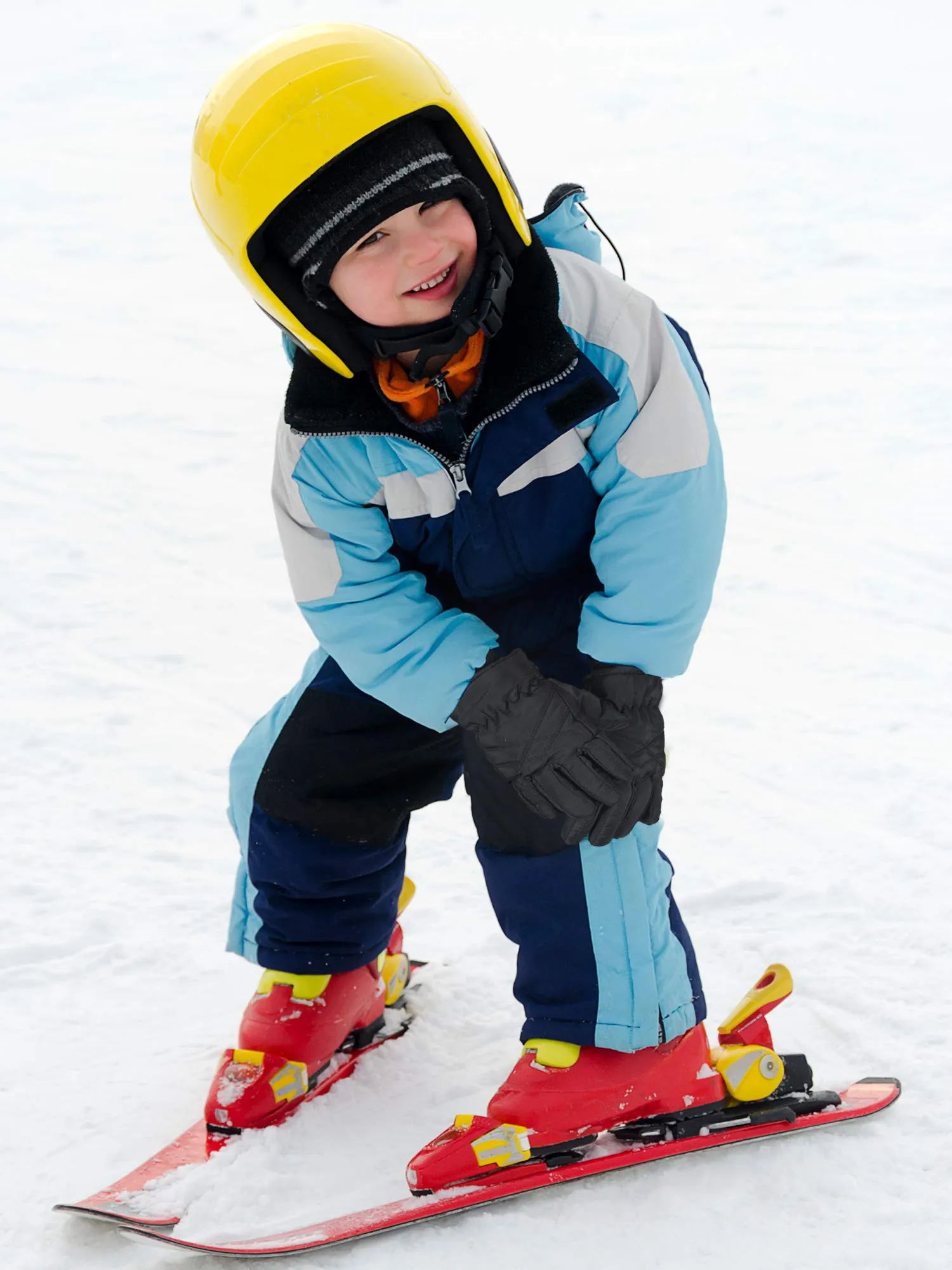 2 Pairs Kids Winter Gloves Waterproof Ski Gloves Child Snow Warm Gloves Mittens Black, Navy Blue 4-7 Years
