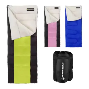2-Season Otter Tail Sleeping Bag with Carrying Bag in Neon Green