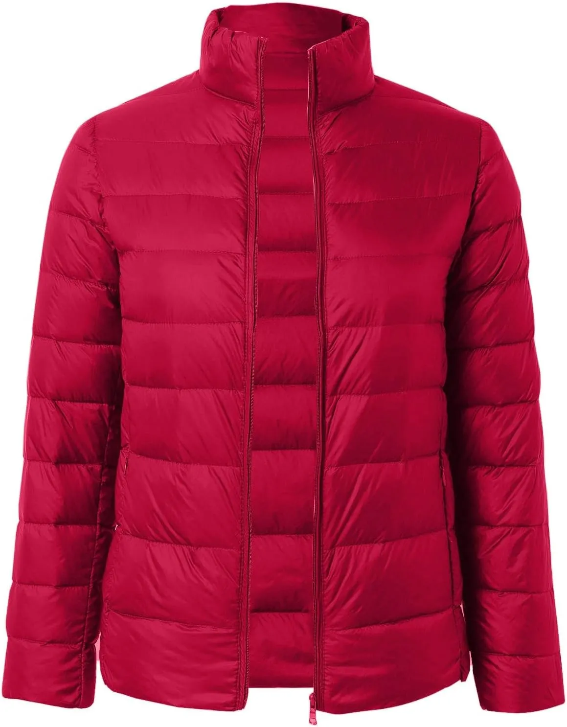 2024 Temperament Solid Puffer Coat for Womens Long Sleeve Comfort Down Coat Stand Collar Thick Warm Overcoat Daily Suit