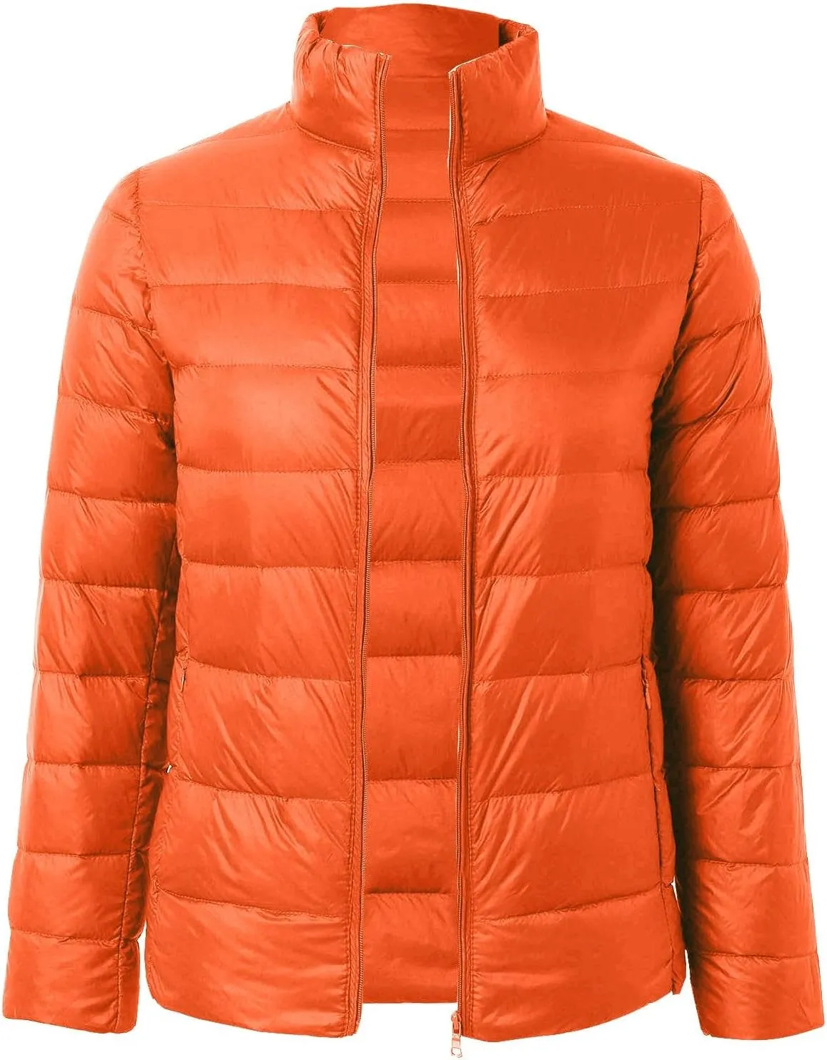 2024 Temperament Solid Puffer Coat for Womens Long Sleeve Comfort Down Coat Stand Collar Thick Warm Overcoat Daily Suit
