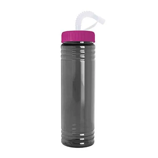 24 Oz. Slim Fit Water Bottle With Straw Lid (Q865422)