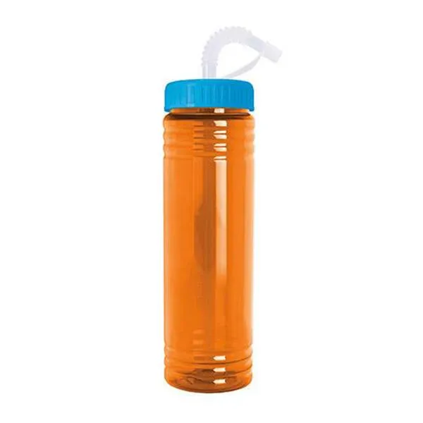 24 Oz. Slim Fit Water Bottle With Straw Lid (Q865422)