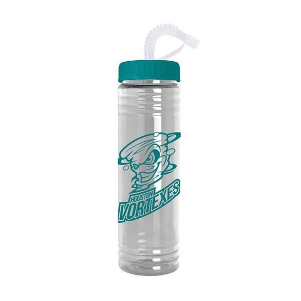 24 Oz. Slim Fit Water Bottle With Straw Lid (Q865422)