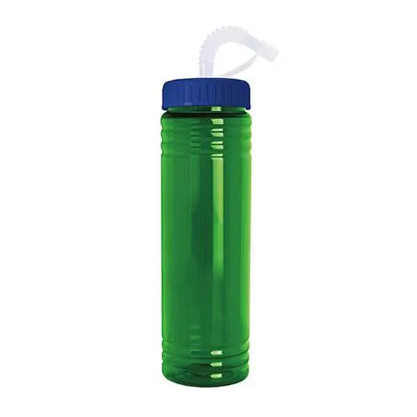 24 Oz. Slim Fit Water Bottle With Straw Lid (Q865422)