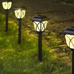 2PCS/6PCS Outdoor LED SolarLight Waterproof Stake Lamp Home Garden Yard Lawn Decor