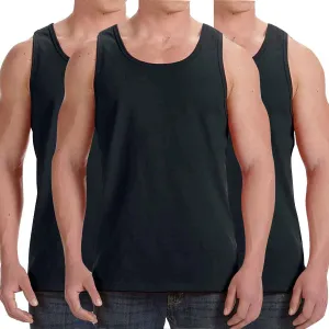 3-Pack: ToBeInStyle Men's Premium Cotton Muscle Tank Tops