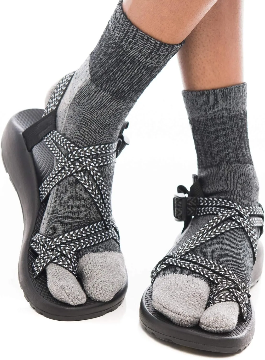 3 Pairs V-Toe Wool Flip-Flop Big Toe Tabi Socks Shoe Size: Men 8.5-10.5 Women 9-11.5