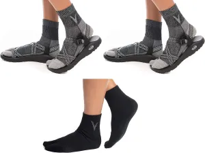 3 Pairs V-Toe Wool Flip-Flop Big Toe Tabi Socks Shoe Size: Men 8.5-10.5 Women 9-11.5