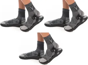 3 Pairs V-Toe Wool Warm Flip-Flop Split Toe Breathable Hiking Or Casual Size Women 9.5-11.5 Men 8.5-10.5