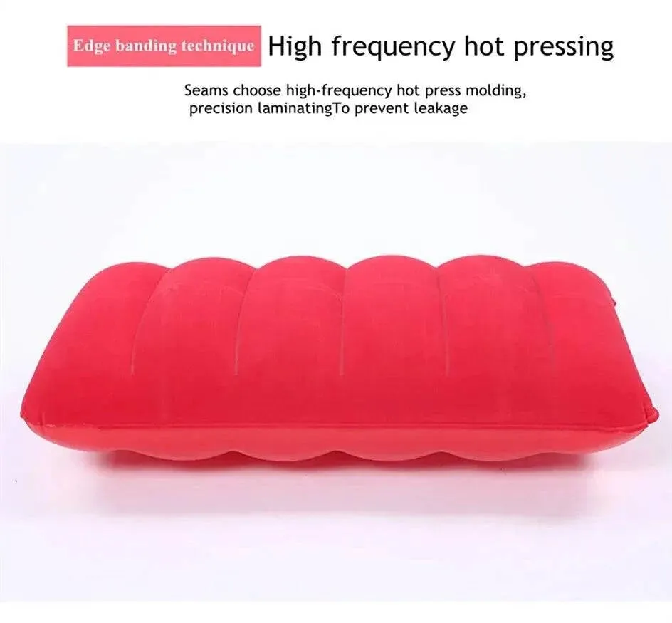 47x30cm Air Cushion Pillows Outdoor Camping Sleep Cushion Folding Square Lnflatable Pillows Travel Backrest Plane Head Rest Big