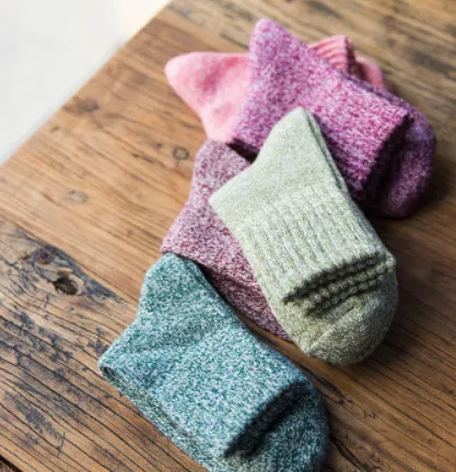 5/10 Pairs Of Wool Socks Thick Warm Solid Color Wool Socks Women’s Best Wool Socks For Women