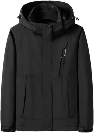 Adhdyuud Men Autumn Outdoor Charge Clothing Thin Climbing Suit Breathable Hooded Detachable Coat