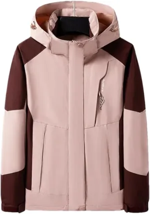 Adhdyuud Men Autumn Outdoor Charge Clothing Thin Climbing Suit Breathable Hooded Detachable Coat
