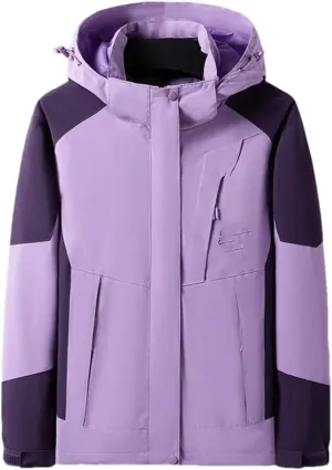 Adhdyuud Men Autumn Outdoor Charge Clothing Thin Climbing Suit Breathable Hooded Detachable Coat