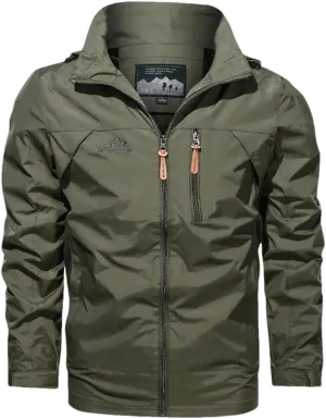 Adhdyuud Men Outdoor Sports Hiking Camping Fishing Coat Breathable Quick Drying Hooded Jackets