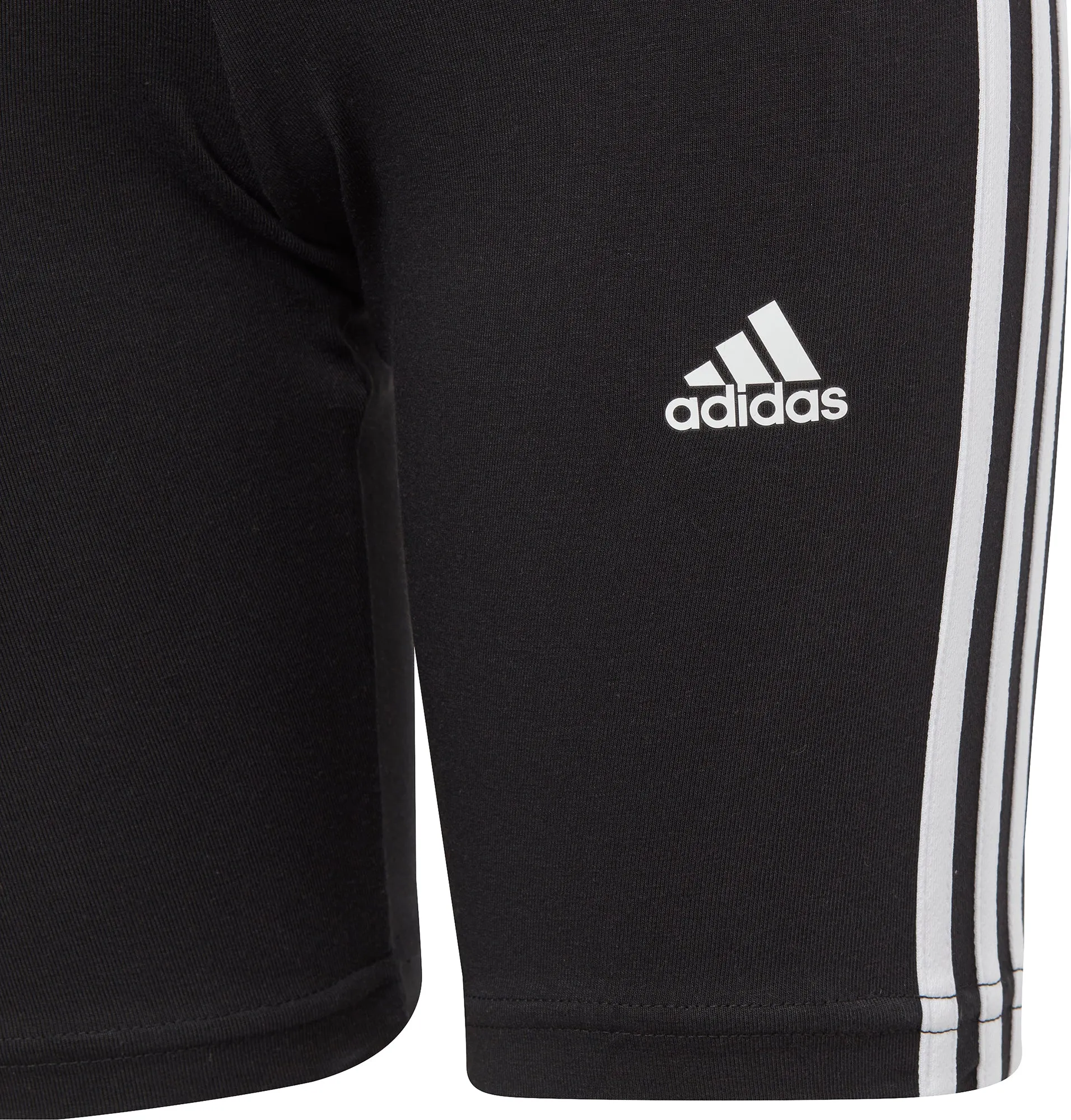 adidas Essentials 3 Stripes Junior Short Tights - Black