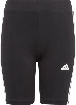 adidas Essentials 3 Stripes Junior Short Tights - Black