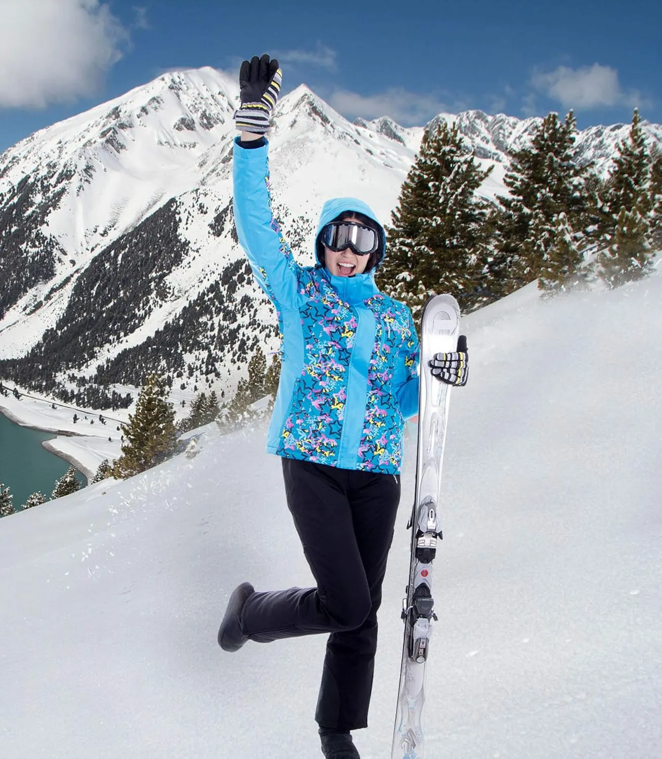 ANDORRA Women's Performance Insulated Ski Jacket with Zip-Off Hood