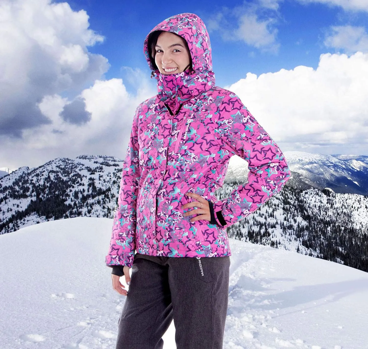 ANDORRA Women's Performance Insulated Ski Jacket with Zip-Off Hood