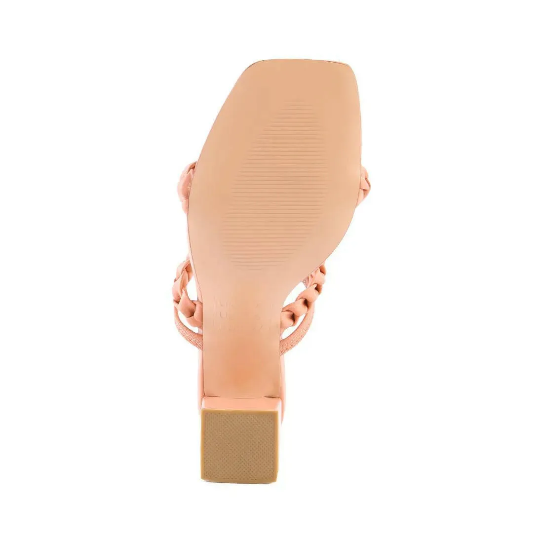 Arnie Dual Braided Strap Block Heel Sandals