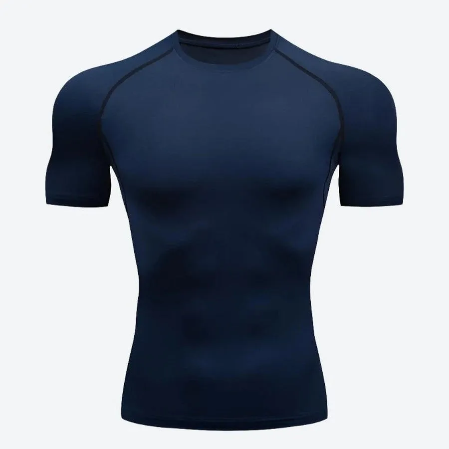 Athletic Short-Sleeve Compression Workout Shirts