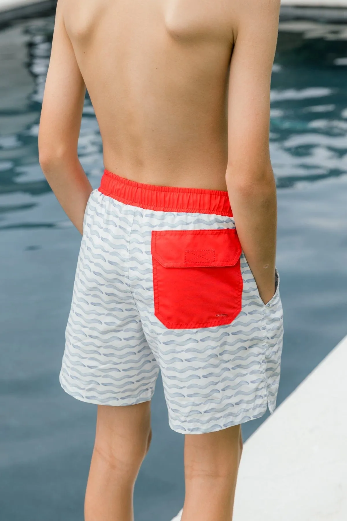 Bailey Boys Board Swim Short Waves