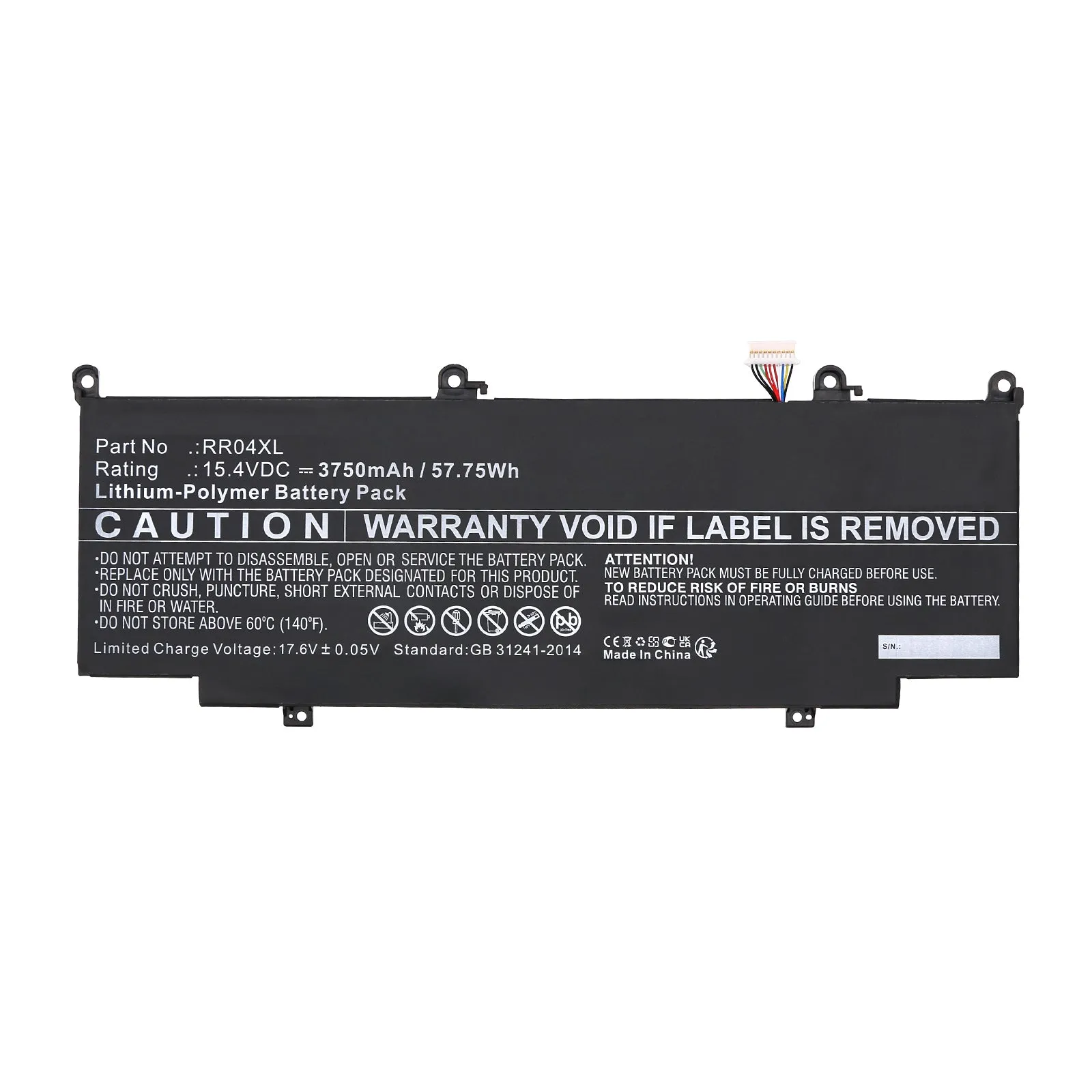 Batteries N Accessories BNA-WB-P20182 Laptop Battery - Li-Pol, 15.4V, 3750mAh, Ultra High Capacity - Replacement for HP RR04XL Battery