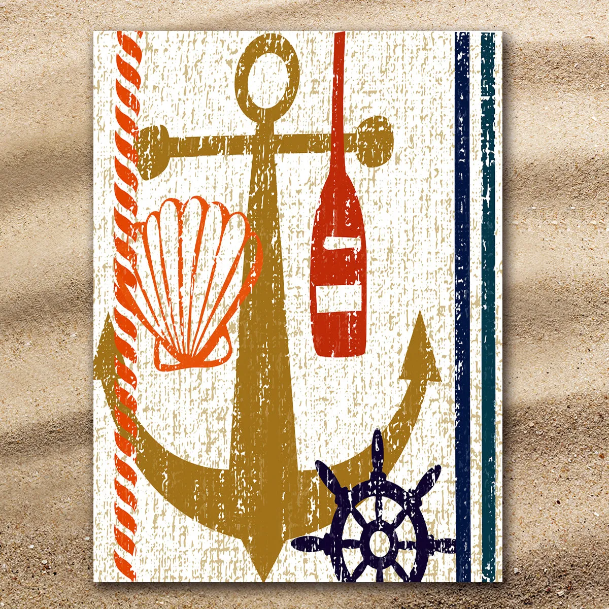Beachy Anchor Jumbo Towel