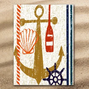 Beachy Anchor Jumbo Towel