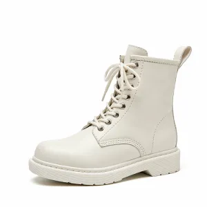 BeauToday Chunky Sole Ankle Boots for Women with Sewing