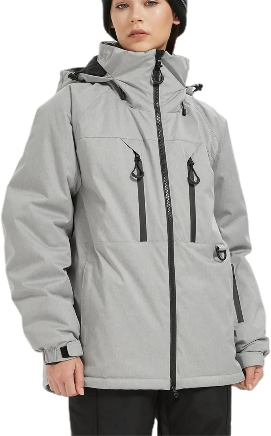 BGX Bluemagic Women's and Men's Waterproof Ski Jacket Warm Winter Snow Coat Mountain Windbreaker Hooded Raincoat Jacket