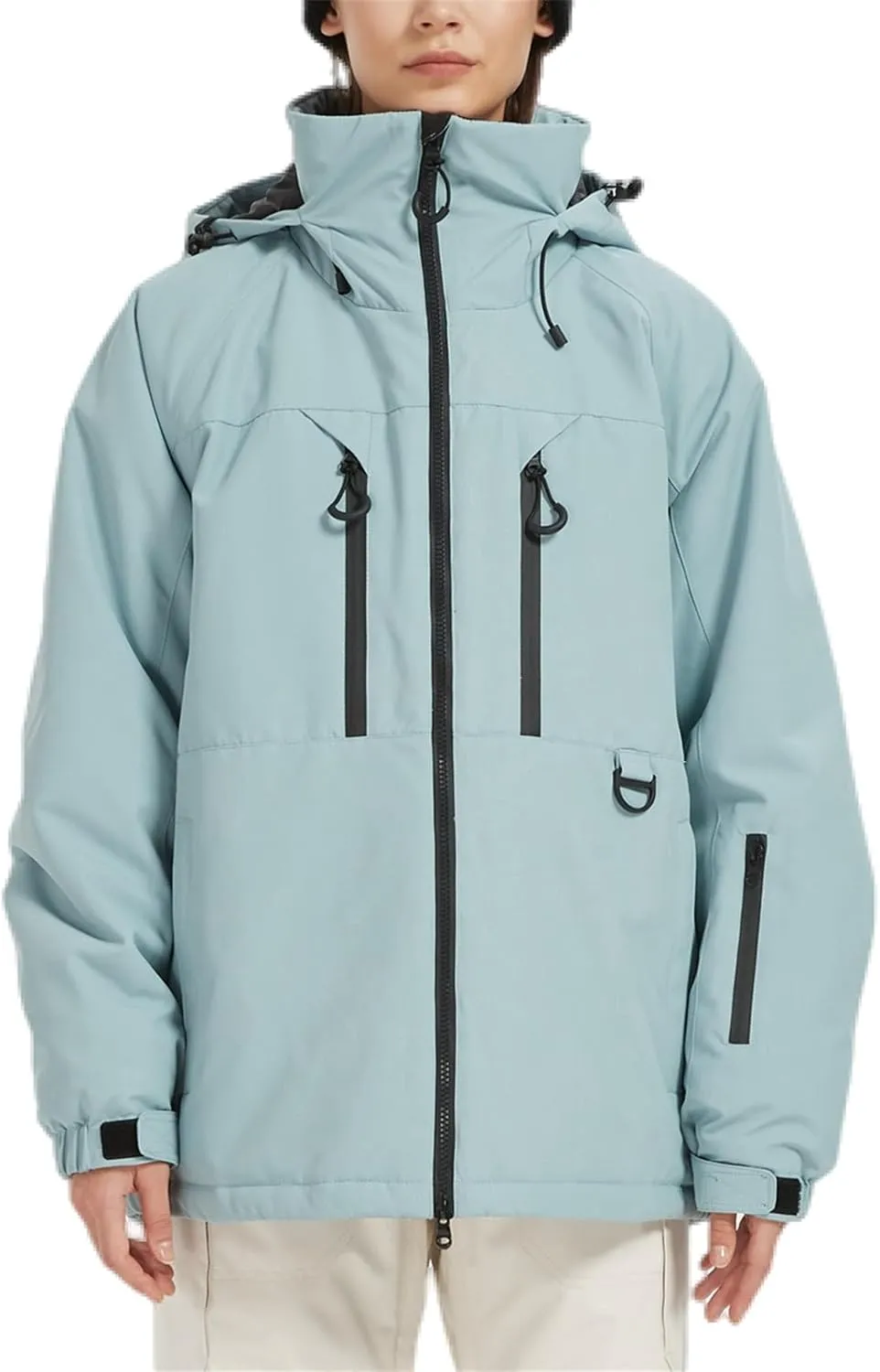 BGX Bluemagic Women's and Men's Waterproof Ski Jacket Warm Winter Snow Coat Mountain Windbreaker Hooded Raincoat Jacket