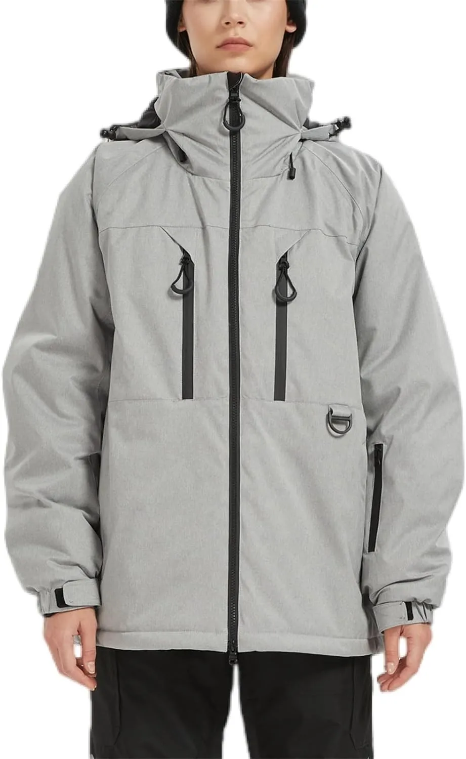 BGX Bluemagic Women's and Men's Waterproof Ski Jacket Warm Winter Snow Coat Mountain Windbreaker Hooded Raincoat Jacket