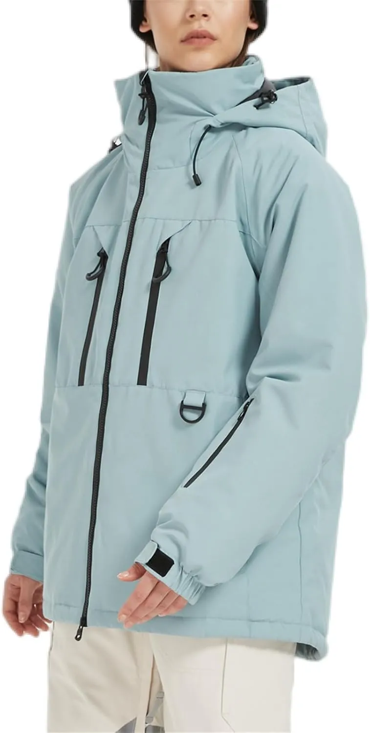 BGX Bluemagic Women's and Men's Waterproof Ski Jacket Warm Winter Snow Coat Mountain Windbreaker Hooded Raincoat Jacket