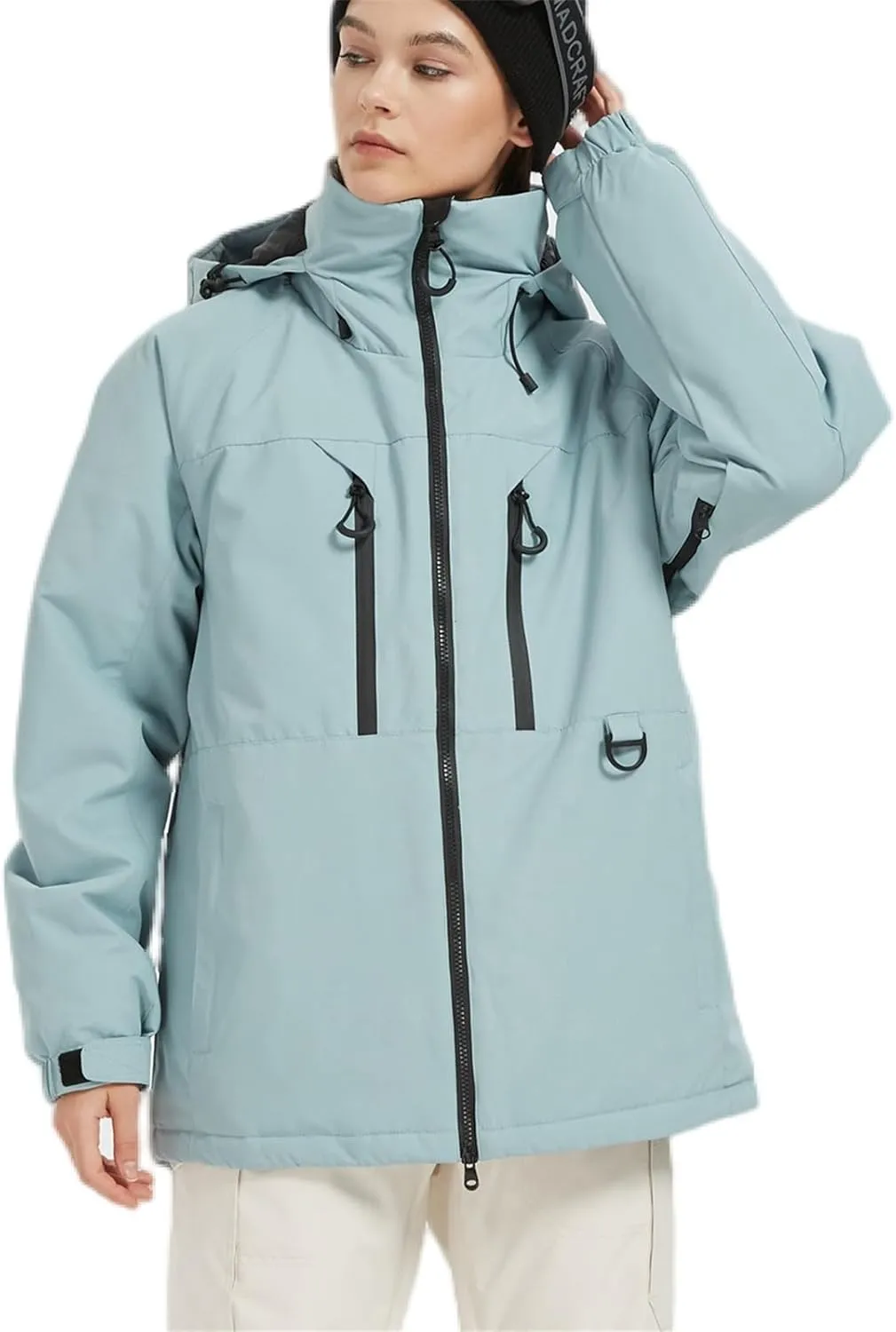 BGX Bluemagic Women's and Men's Waterproof Ski Jacket Warm Winter Snow Coat Mountain Windbreaker Hooded Raincoat Jacket