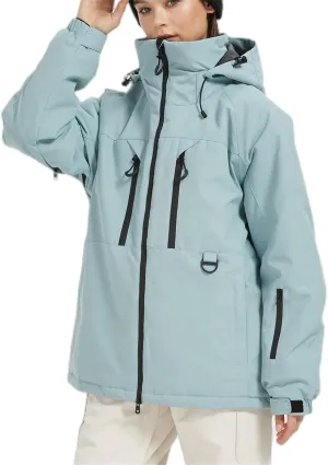 BGX Bluemagic Women's and Men's Waterproof Ski Jacket Warm Winter Snow Coat Mountain Windbreaker Hooded Raincoat Jacket