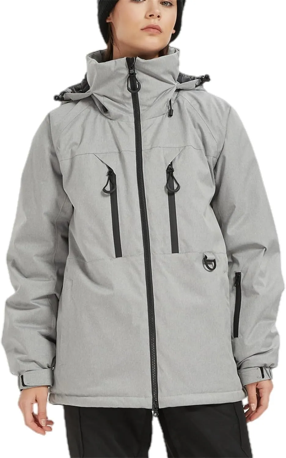 BGX Bluemagic Women's and Men's Waterproof Ski Jacket Warm Winter Snow Coat Mountain Windbreaker Hooded Raincoat Jacket