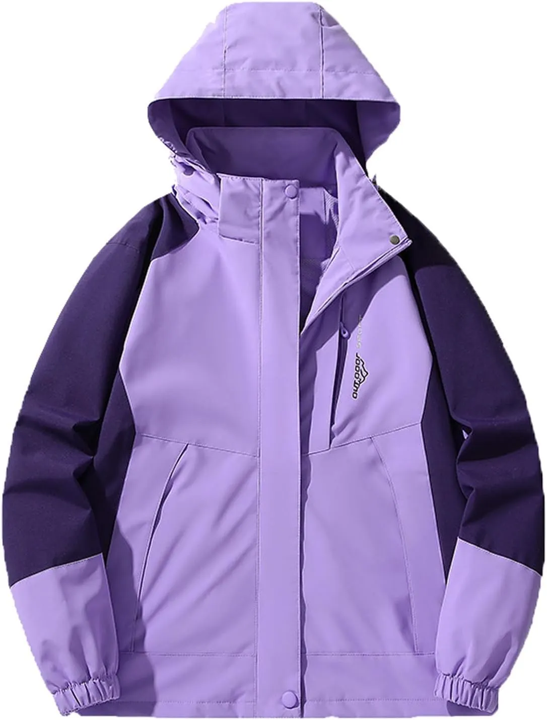 Bidobibo Light Weight Rain Jackets Women Plus Size Solid Trench Coat Windbreaker Waterproof Jacket with Hoodie for Women