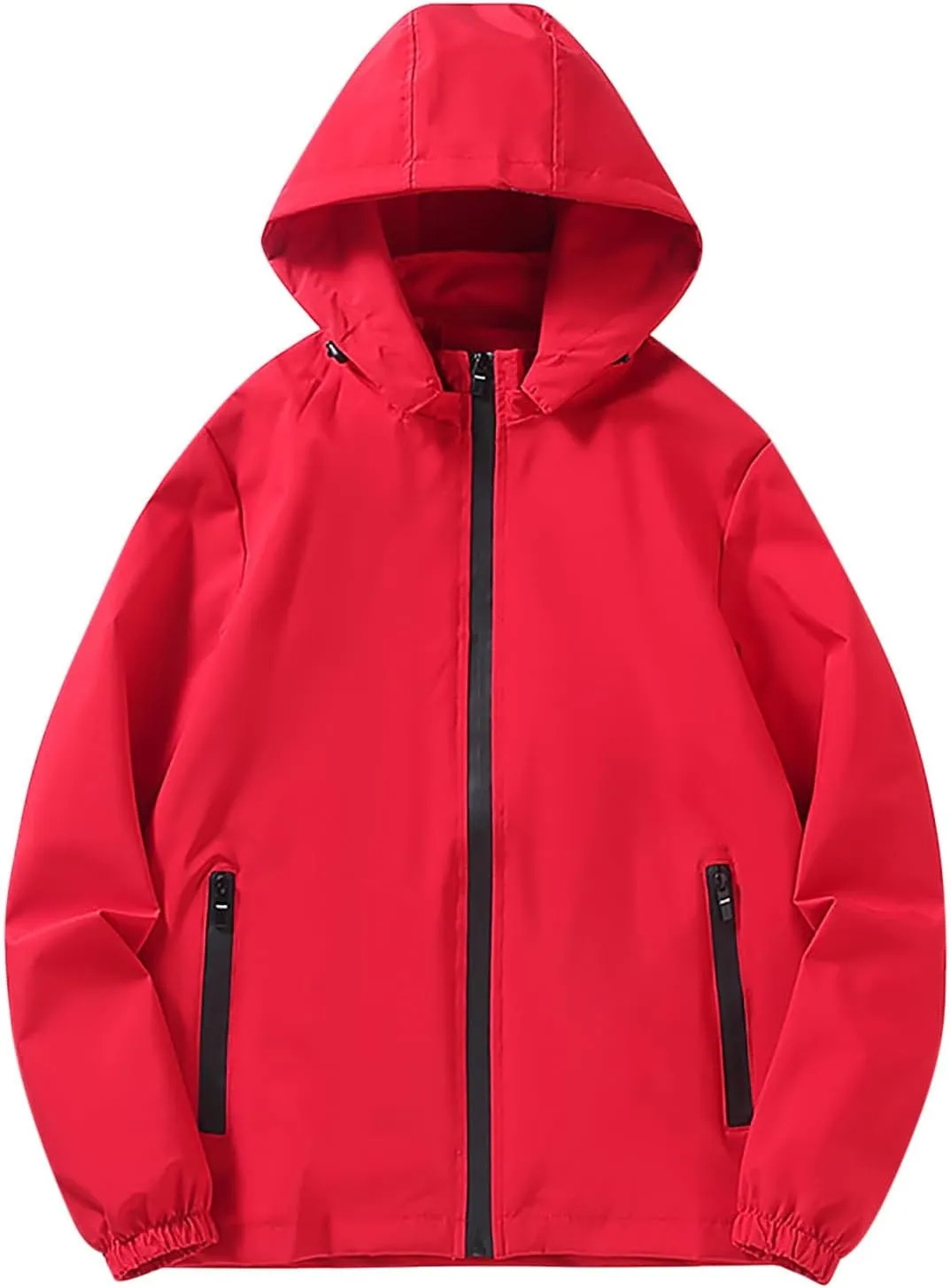Bidobibo Waterproof Rain Jacket Women Lightweight Windbreaker with Hood Womens Long Sleeve Hooded Casual Outwear Jackets