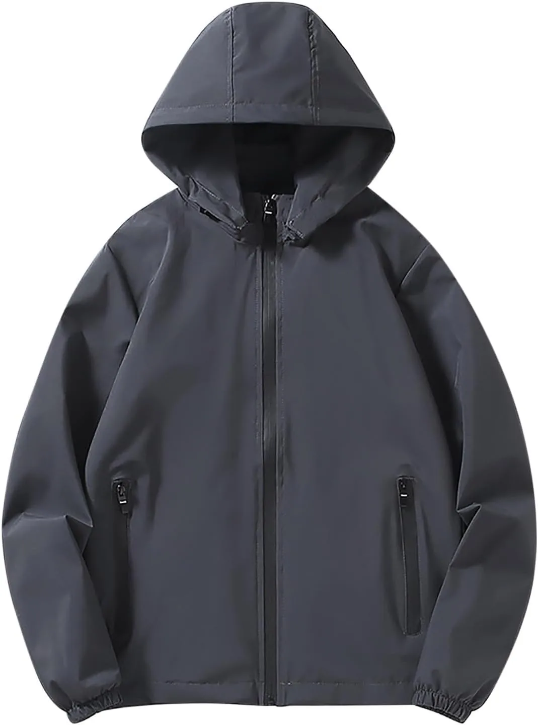 Bidobibo Waterproof Rain Jacket Women Lightweight Windbreaker with Hood Womens Long Sleeve Hooded Casual Outwear Jackets