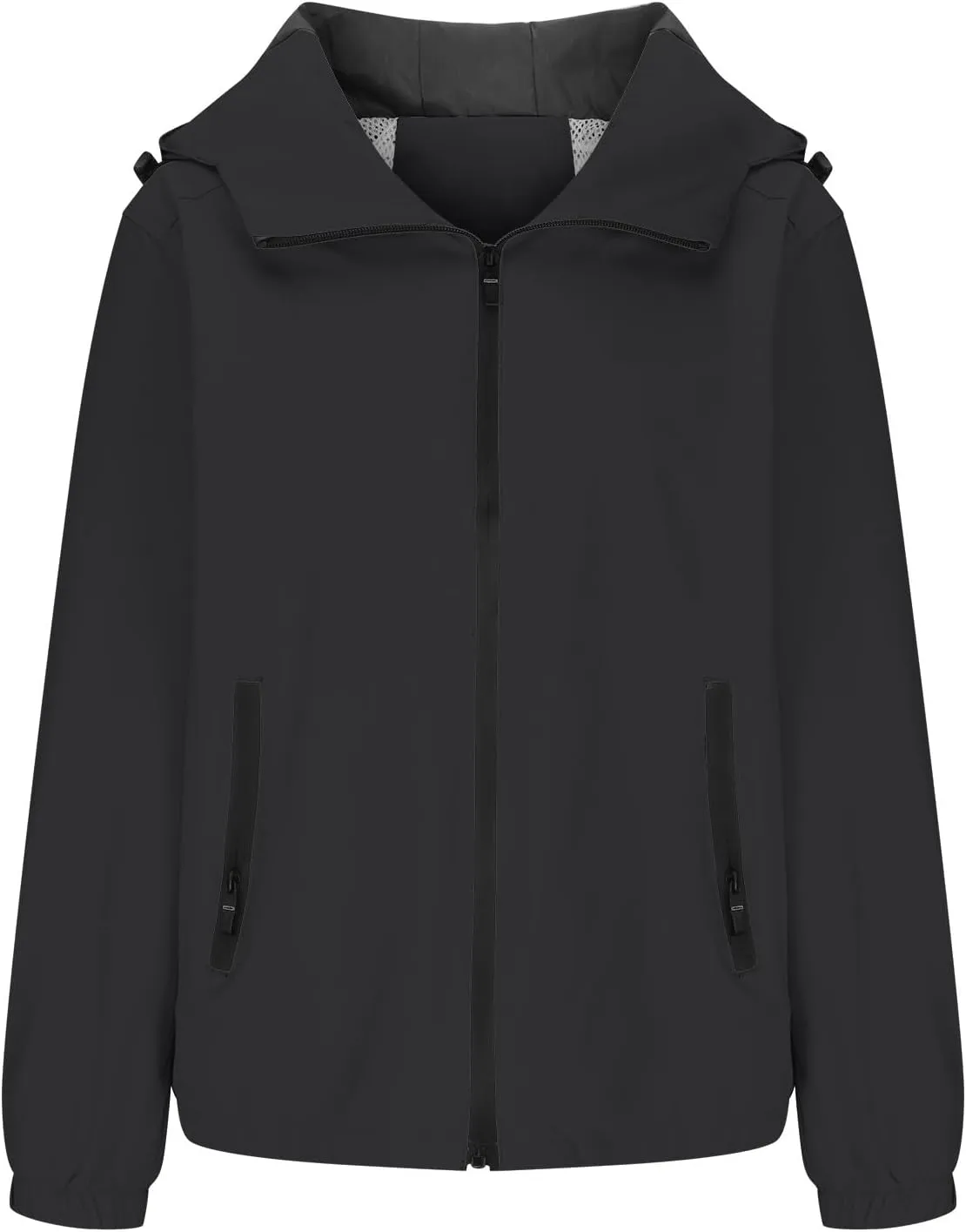 Bidobibo Waterproof Rain Jacket Women Lightweight Windbreaker with Hood Womens Long Sleeve Hooded Casual Outwear Jackets