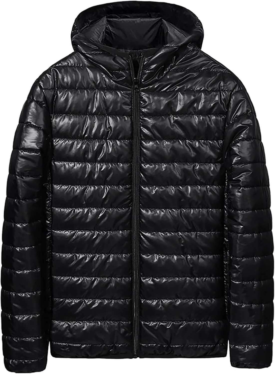 BIFUTON Puffer Jacket Hoodies for Men Zip Up Cotton Down Outwears Mens Winter Coats Lightweight Down Jacket Men with Pockets