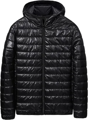 BIFUTON Puffer Jacket Hoodies for Men Zip Up Cotton Down Outwears Mens Winter Coats Lightweight Down Jacket Men with Pockets