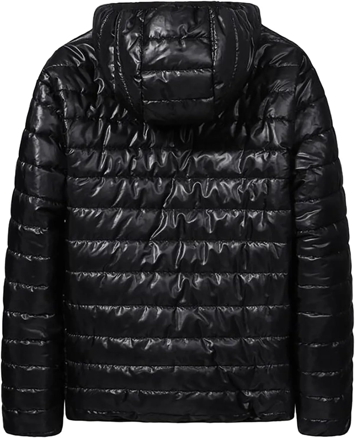 BIFUTON Puffer Jacket Hoodies for Men Zip Up Cotton Down Outwears Mens Winter Coats Lightweight Down Jacket Men with Pockets