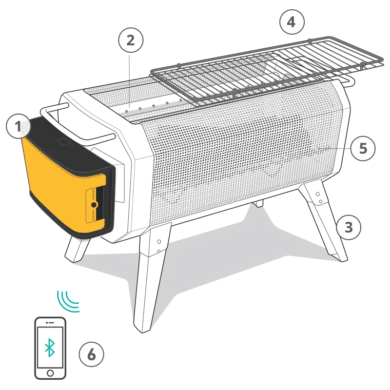 Biolite Firepit  Wood & Charcoal Smokeless Fire Pit
