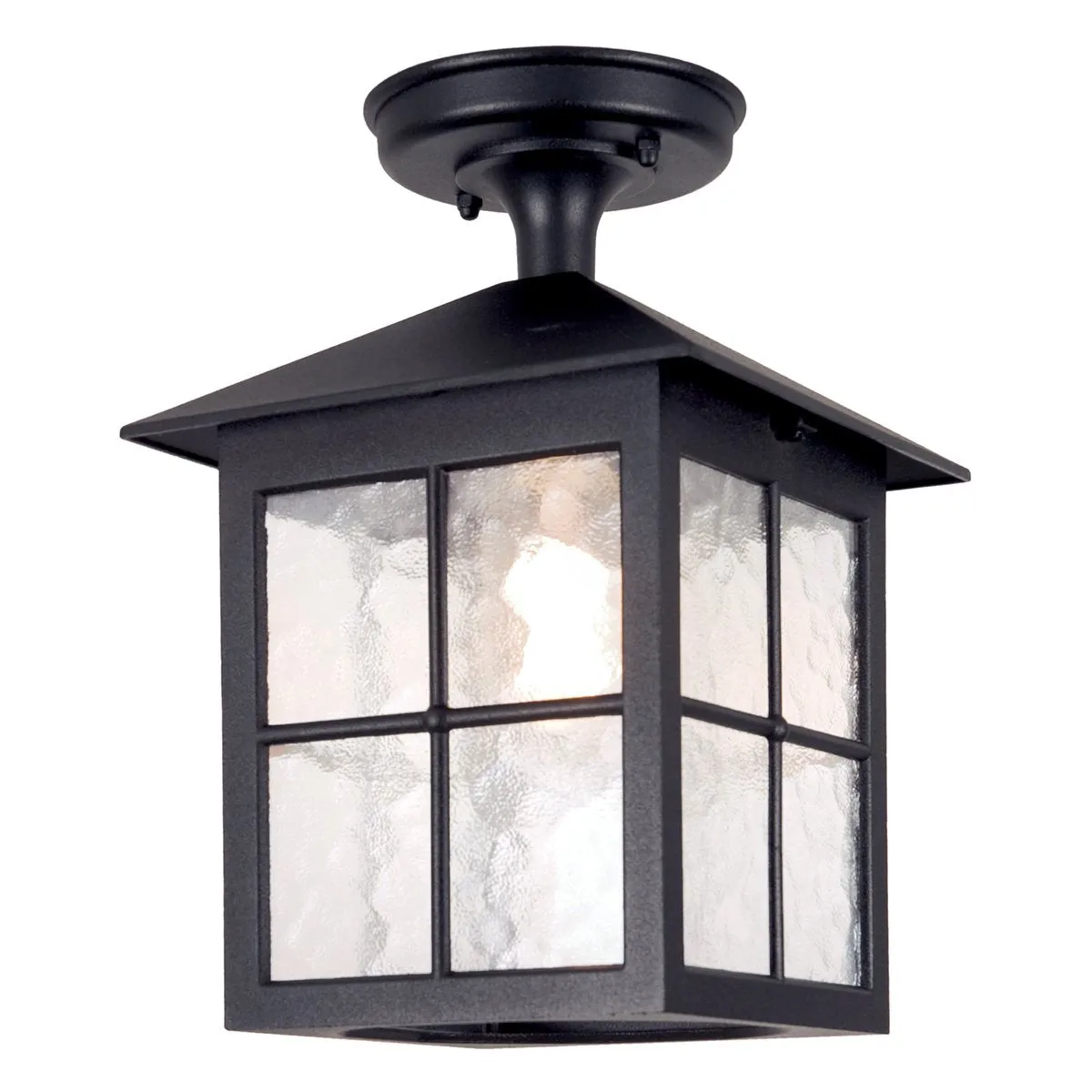 BL18A-BLACK Winchester 1 Light Outdoor Ceiling Light Black