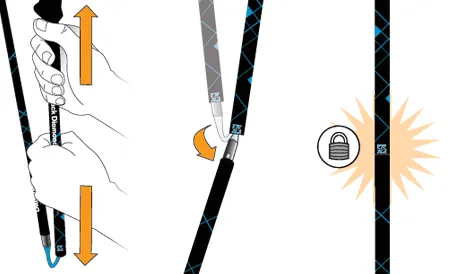 Black Diamond Distance Carbon Z Trekking Poles, Ultra Blue