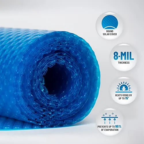 Blue Wave NS110 8-mil Solar Blanket for Round Above-Ground Pools, 18-ft, Blue
